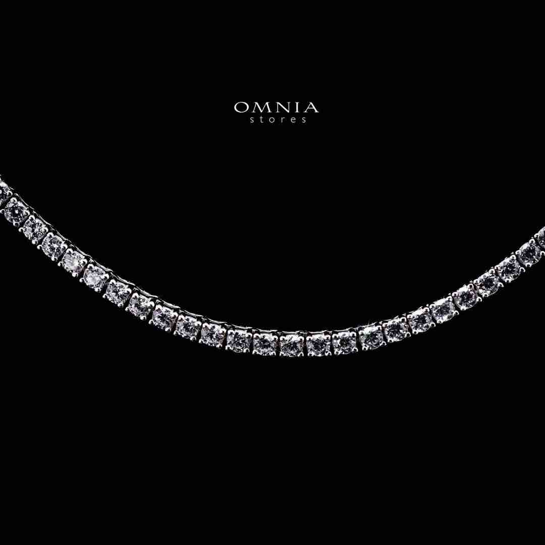Omnia Raneeya White Tennis Necklace, Earrings and Bracelet Set in 925 Silver with High Quality Simulated Diamonds 2.5mm image number null