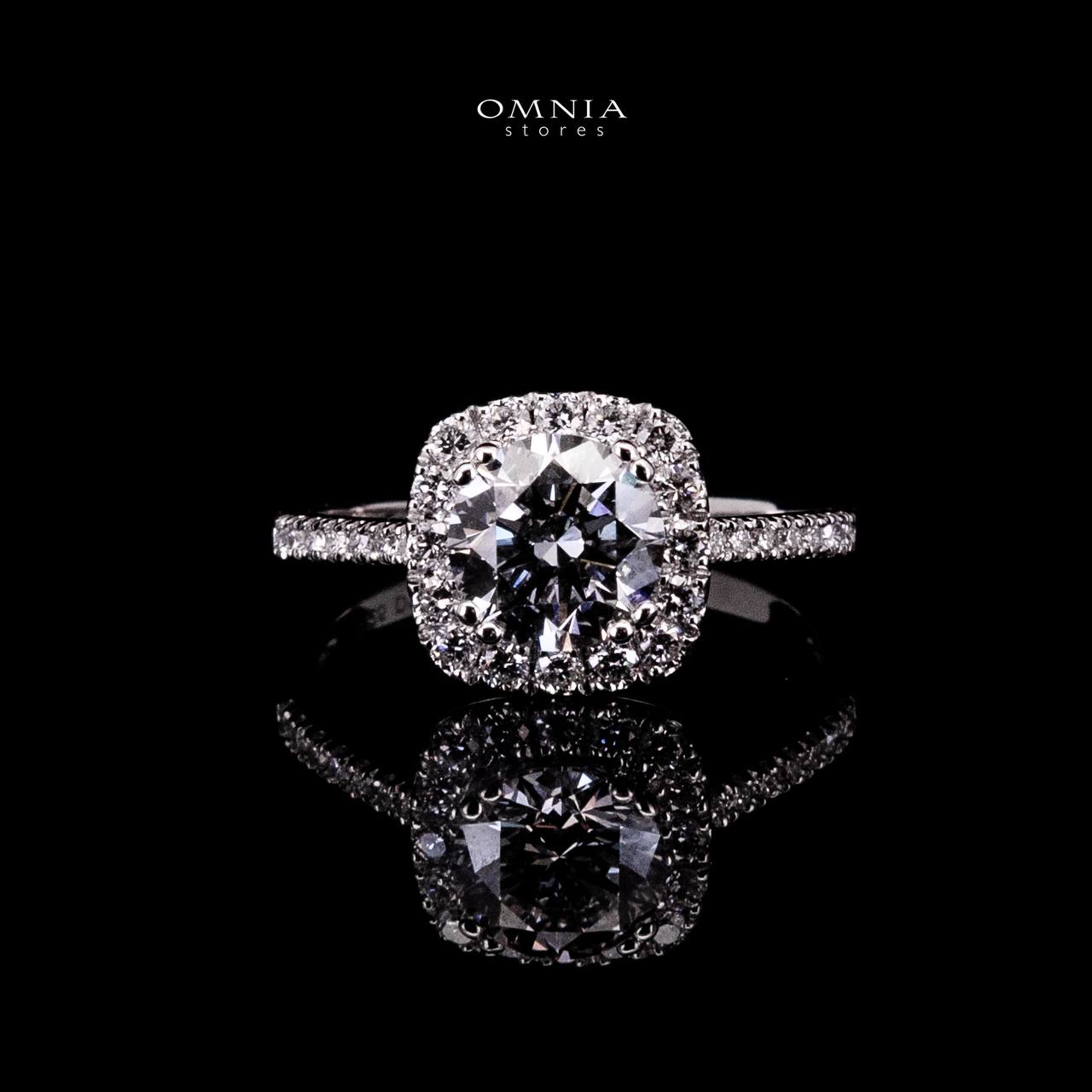 Omnia Neila White Ring 925 Silver High Quality IGI Certifited High Quality Lab Grown Stones 1.5ct image number null